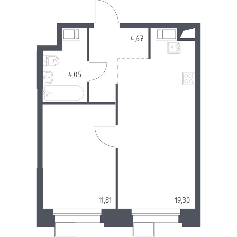 Apartment Sale, 39.88 sq. m. at Troparevo Park, Kiyevskoye shosse, 21-y kilometr, 3с4, Mosrentgen Settlement, Moscow, Russia #2
