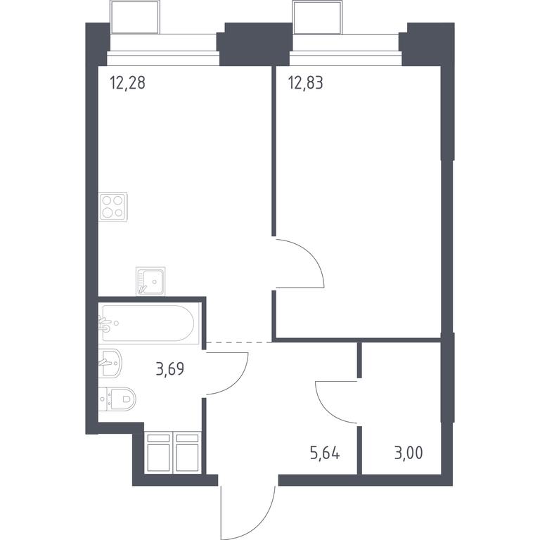 Apartment Sale, 37.6 sq. m. at Troparevo Park, Kiyevskoye shosse, 21-y kilometr, 3с4, Mosrentgen Settlement, Moscow, Russia #1
