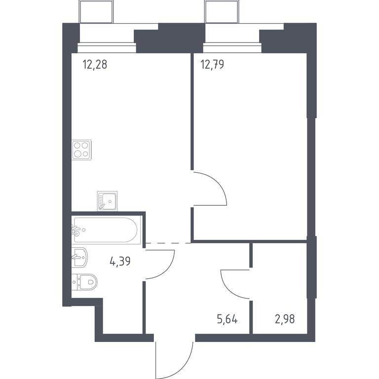 Apartment Sale, 38.13 sq. m. at Troparevo Park, Kiyevskoye shosse, 21-y kilometr, 3с4, Mosrentgen Settlement, Moscow, Russia #1