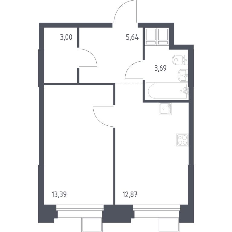 Apartment Sale, 38.73平方米 at Troparevo Park, Kiyevskoye shosse, 21-y kilometr, 3с4, Mosrentgen Settlement, Moscow, Russia #1 Apartment Sale, 38.73平方米 at Troparevo Park, Kiyevskoye shosse, 21-y kilometr, 3с4, Mosrentgen Settlement, Moscow, Russia #1