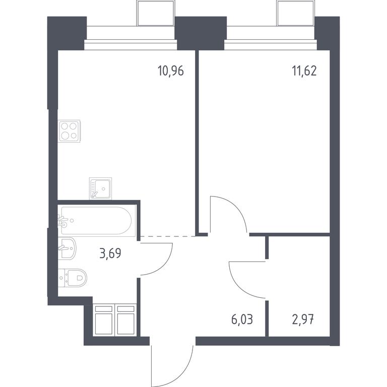 Apartment Sale, 35.16 sq. m. at Troparevo Park, Kiyevskoye shosse, 21-y kilometr, 3с4, Mosrentgen Settlement, Moscow, Russia #1