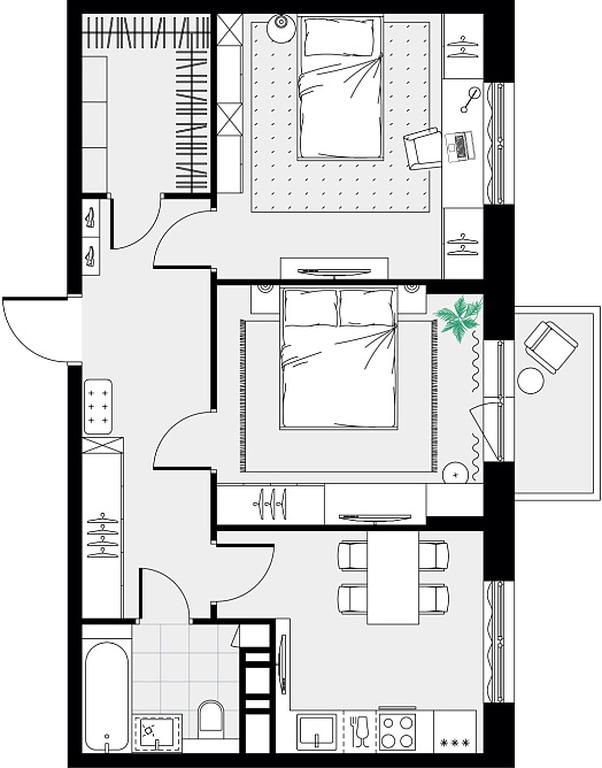 1-BD Apartment Sale, 55.9 sq. m. at Tsvetochnye Poliany, kvartal № 23, Filimonkovskoye Municipal Formation, Moscow, Russia #2 1-BD Apartment Sale, 55.9 sq. m. at Tsvetochnye Poliany, kvartal № 23, Filimonkovskoye Municipal Formation, Moscow, Russia #2