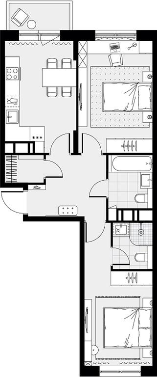 Продажа 1-комн. квартиры, 56,7 м² в ЖК «Цветочные Поляны», квартал № 23, поселение Филимонковское, Москва, Россия #2