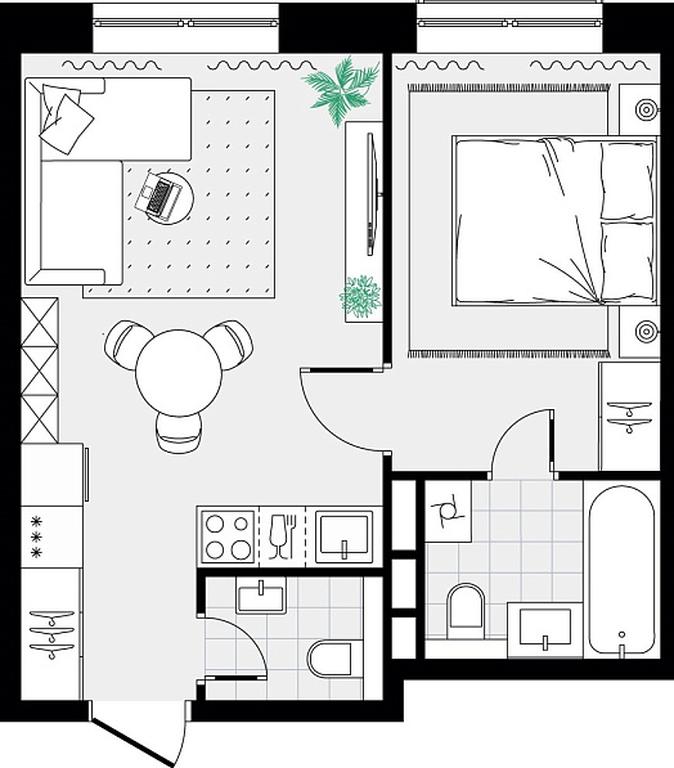 1-BD Apartment Sale, 36.05 sq. m. at Tsvetochnye Polyany City, kvartal № 165, Filimonkovskoye Municipal Formation, Moscow, Russia #1 1-BD Apartment Sale, 36.05 sq. m. at Tsvetochnye Polyany City, kvartal № 165, Filimonkovskoye Municipal Formation, Moscow, Russia #1