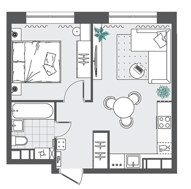 1-BD Apartment Sale, 36.08 sq. m. at Tsvetochnye Polyany City, kvartal № 165, Filimonkovskoye Municipal Formation, Moscow, Russia #1 1-BD Apartment Sale, 36.08 sq. m. at Tsvetochnye Polyany City, kvartal № 165, Filimonkovskoye Municipal Formation, Moscow, Russia #1