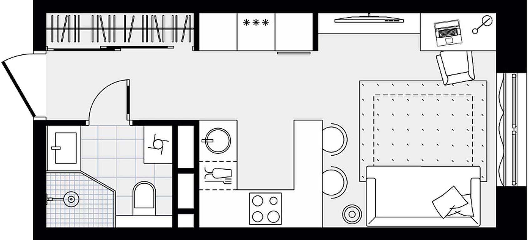 Apartment Sale, 23.24 sq. m. at Tsvetochnye Polyany City, kvartal № 165, Filimonkovskoye Municipal Formation, Moscow, Russia #1