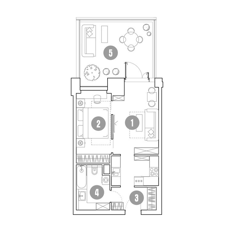 1-BD Apartment Sale, 59.6 sq. m. at Mirapolis, Mira Avenue, 222Ас9, Moscow, Russia #2