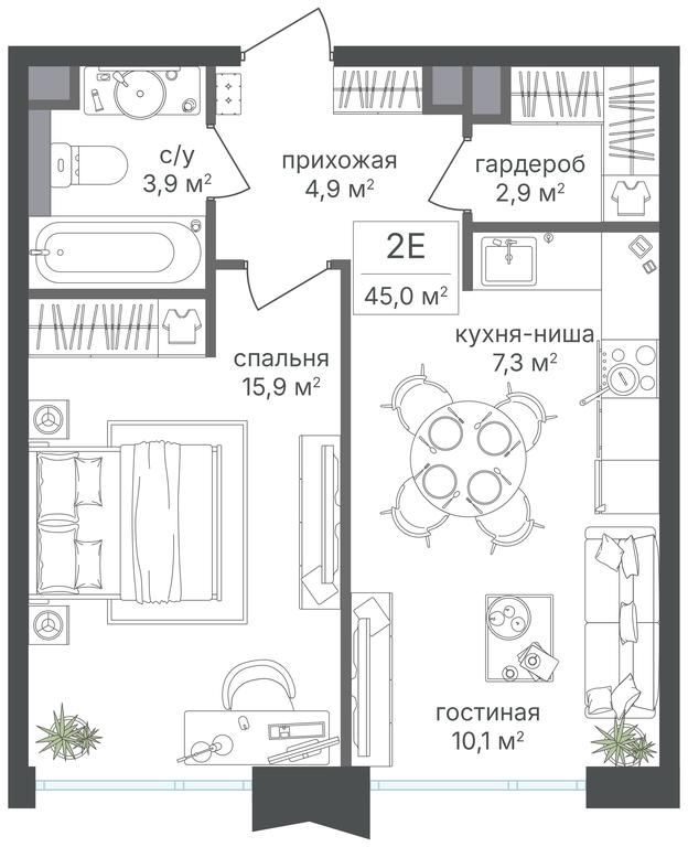 1-BD Apartment Sale, 45平方米 at Petrovskiy Park II, Stary Petrovsko-Razumovsky Drive, 1/23, Moscow, Russia #2 1-BD Apartment Sale, 45平方米 at Petrovskiy Park II, Stary Petrovsko-Razumovsky Drive, 1/23, Moscow, Russia #2