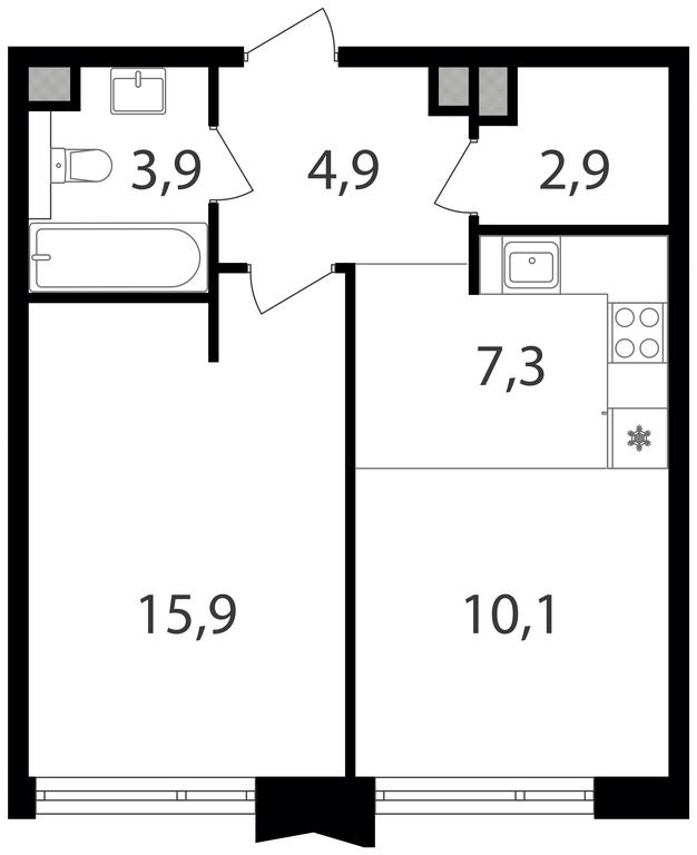 1-BD Apartment Sale, 45平方米 at Petrovskiy Park II, Stary Petrovsko-Razumovsky Drive, 1/23, Moscow, Russia #1 1-BD Apartment Sale, 45平方米 at Petrovskiy Park II, Stary Petrovsko-Razumovsky Drive, 1/23, Moscow, Russia #1