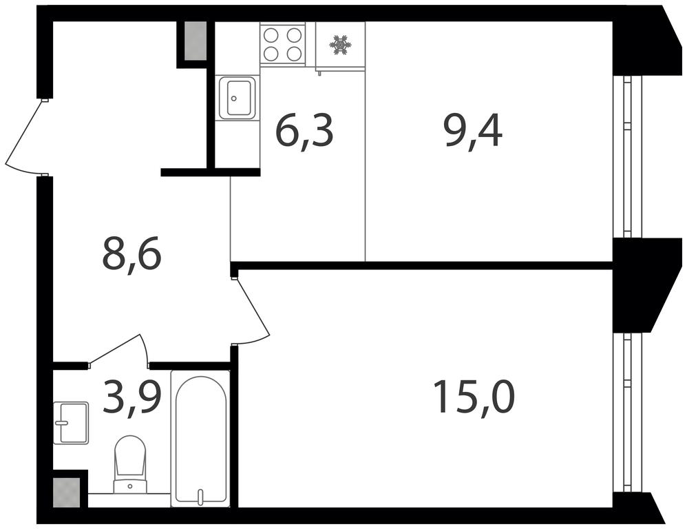 1-BD Apartment Sale, 43.2 sq. m. at Petrovskiy Park II, Stary Petrovsko-Razumovsky Drive, 1/23, Moscow, Russia #1 1-BD Apartment Sale, 43.2 sq. m. at Petrovskiy Park II, Stary Petrovsko-Razumovsky Drive, 1/23, Moscow, Russia #1