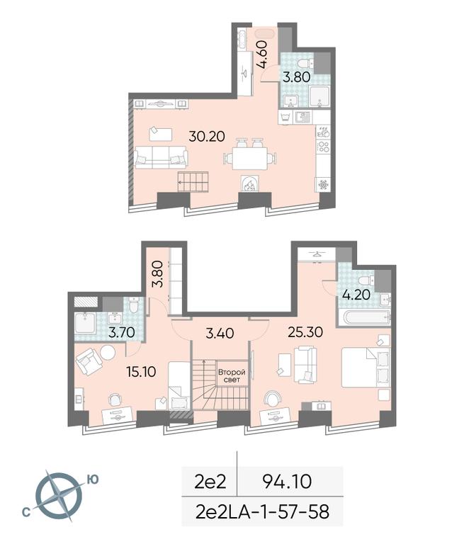 2-BD Apartment Sale, 94.1平方米 at Obrucheva 30, Obrucheva Street, 30А, Moscow, Russia #2 2-BD Apartment Sale, 94.1平方米 at Obrucheva 30, Obrucheva Street, 30А, Moscow, Russia #2