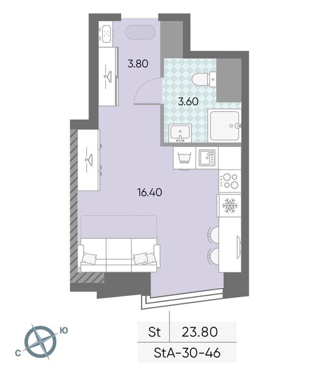 Apartment Sale, 23.8平方米 at Obrucheva 30, Obrucheva Street, 30А, Moscow, Russia #2 Apartment Sale, 23.8平方米 at Obrucheva 30, Obrucheva Street, 30А, Moscow, Russia #2