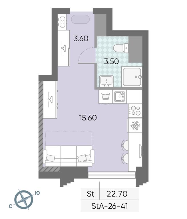 Apartment Sale, 22.7 sq. m. at Obrucheva 30, Obrucheva Street, 30А, Moscow, Russia #2