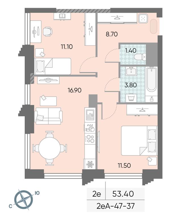 Продажа 2-комн. квартиры, 53,4 м² в ЖК «Обручева 30», улица Обручева, 30А, Москва, Россия #2