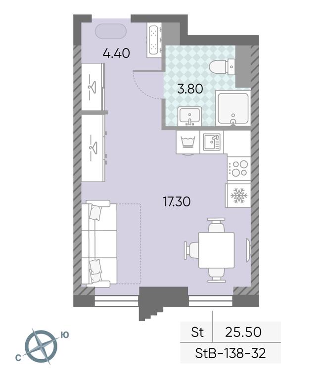Продажа квартиры, 25,5 м² в ЖК «Обручева 30», улица Обручева, 30А, Москва, Россия #1