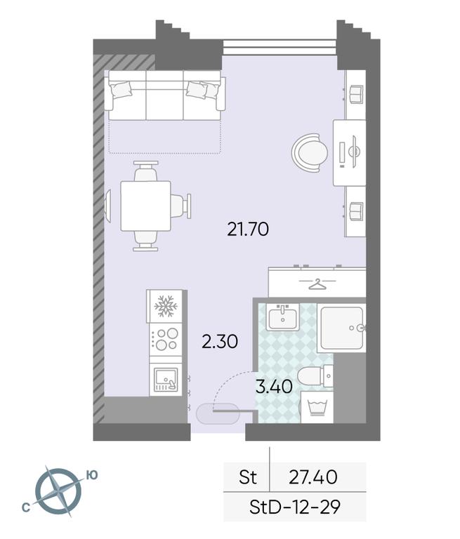 Продажа квартиры, 27,4 м² в ЖК «Обручева 30», улица Обручева, 30А, Москва, Россия #1 Продажа квартиры, 27,4 м² в ЖК «Обручева 30», улица Обручева, 30А, Москва, Россия #1