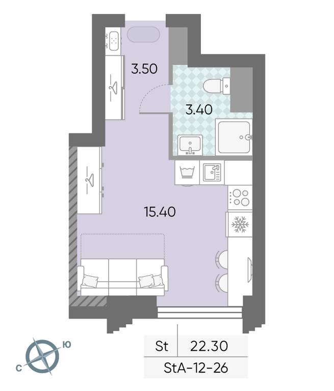 Продажа квартиры, 22,3 м² в ЖК «Обручева 30», улица Обручева, 30А, Москва, Россия #2
