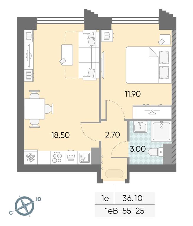 1-BD Apartment Sale, 36.1 sq. m. at Obrucheva 30, Obrucheva Street, 30А, Moscow, Russia #1 1-BD Apartment Sale, 36.1 sq. m. at Obrucheva 30, Obrucheva Street, 30А, Moscow, Russia #1