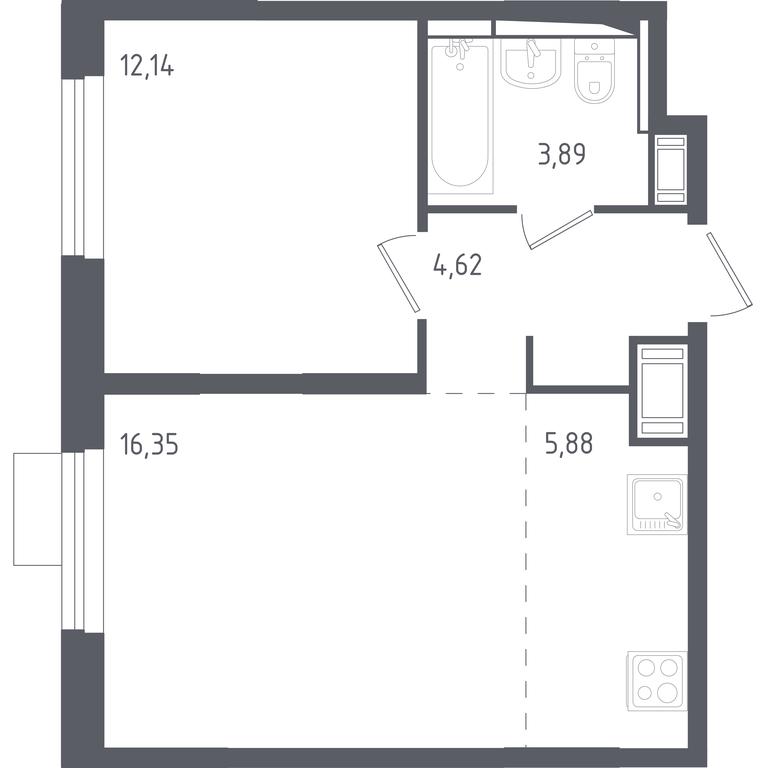 Apartment Sale, 42.9 sq. m. at Piatnitskie Luga, Pyatnitskoye Highway, 2, derevnya Yurlovo, Solnechnogorsk City District, Moscow Region, Russia #1 Apartment Sale, 42.9 sq. m. at Piatnitskie Luga, Pyatnitskoye Highway, 2, derevnya Yurlovo, Solnechnogorsk City District, Moscow Region, Russia #1