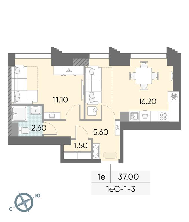 1-BD Apartment Sale, 37 sq. m. at Obrucheva 30, Obrucheva Street, 30А, Moscow, Russia #2 1-BD Apartment Sale, 37 sq. m. at Obrucheva 30, Obrucheva Street, 30А, Moscow, Russia #2