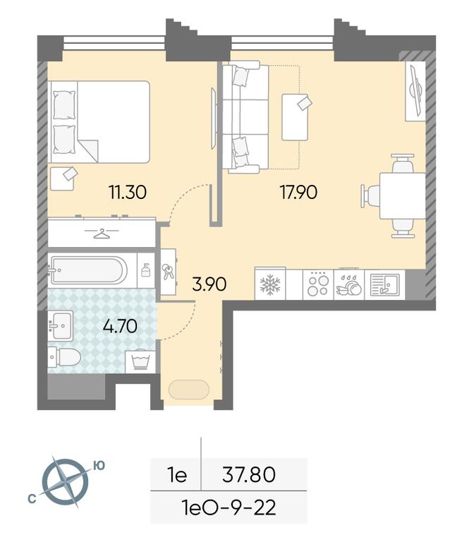 1-BD Apartment Sale, 37.8 sq. m. at Obrucheva 30, Obrucheva Street, 30А, Moscow, Russia #2 1-BD Apartment Sale, 37.8 sq. m. at Obrucheva 30, Obrucheva Street, 30А, Moscow, Russia #2
