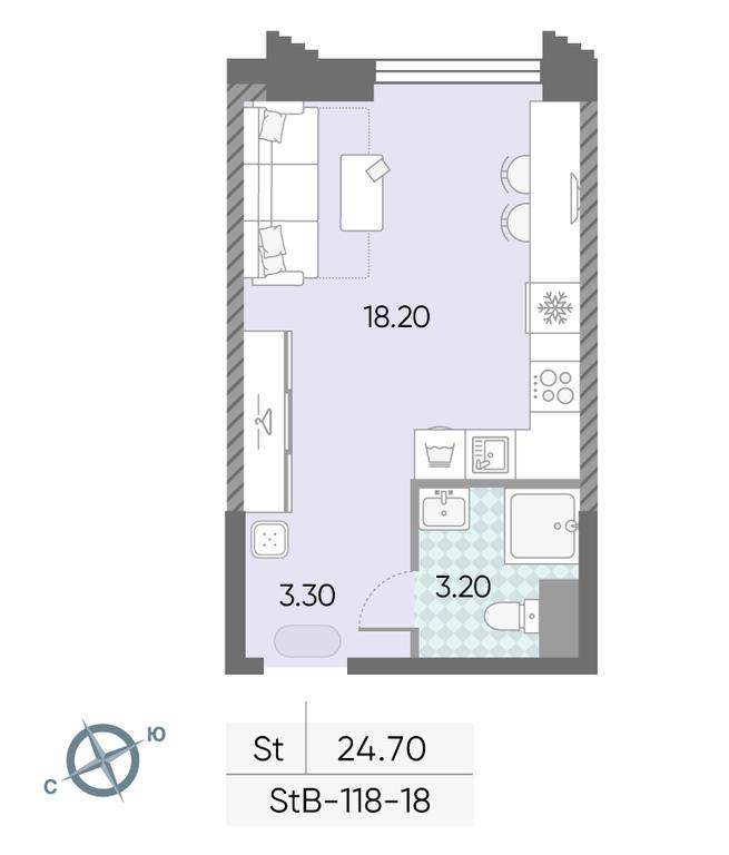 Продажа квартиры, 24,7 м² в ЖК «Обручева 30», улица Обручева, 30А, Москва, Россия #1