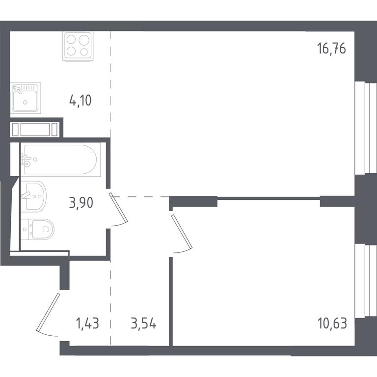 1-BD Apartment Sale, 40.36 sq. m. at Piatnitskie Luga, Pyatnitskoye Highway, 2, derevnya Yurlovo, Solnechnogorsk City District, Moscow Region, Russia #1