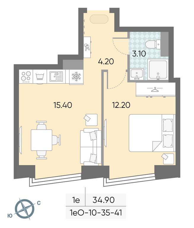 1-BD Apartment Sale, 34.9 sq. m. at Obrucheva 30, Obrucheva Street, 30А, Moscow, Russia #1 1-BD Apartment Sale, 34.9 sq. m. at Obrucheva 30, Obrucheva Street, 30А, Moscow, Russia #1