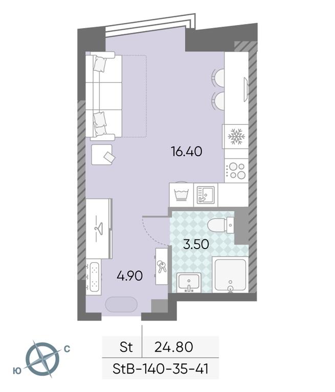 Продажа квартиры, 24,8 м² в ЖК «Обручева 30», улица Обручева, 30А, Москва, Россия #1