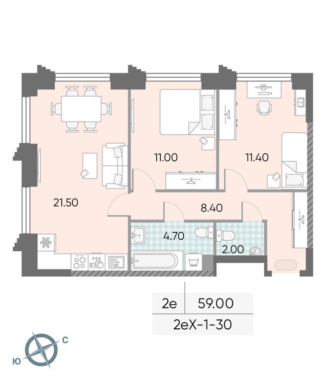 Продажа 2-комн. квартиры, 59 м² в ЖК «Обручева 30», улица Обручева, 30А, Москва, Россия #2 Продажа 2-комн. квартиры, 59 м² в ЖК «Обручева 30», улица Обручева, 30А, Москва, Россия #2