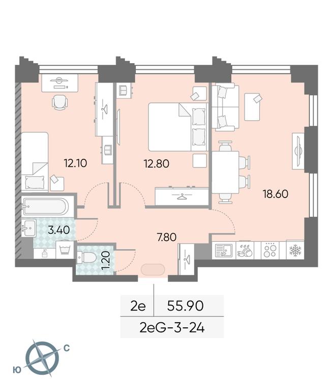 Продажа 2-комн. квартиры, 55,9 м² в ЖК «Обручева 30», улица Обручева, 30А, Москва, Россия #1 Продажа 2-комн. квартиры, 55,9 м² в ЖК «Обручева 30», улица Обручева, 30А, Москва, Россия #1