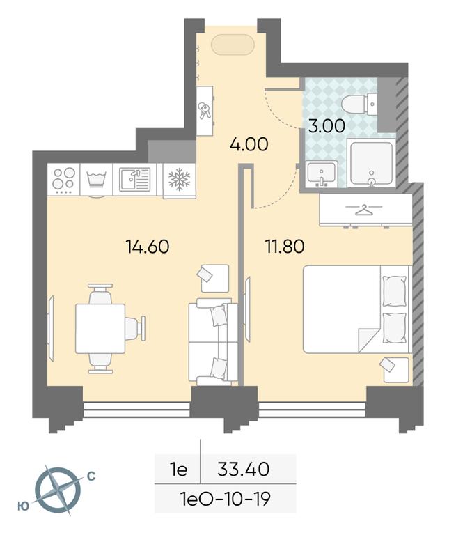 1-BD Apartment Sale, 33.4 sq. m. at Obrucheva 30, Obrucheva Street, 30А, Moscow, Russia #1 1-BD Apartment Sale, 33.4 sq. m. at Obrucheva 30, Obrucheva Street, 30А, Moscow, Russia #1