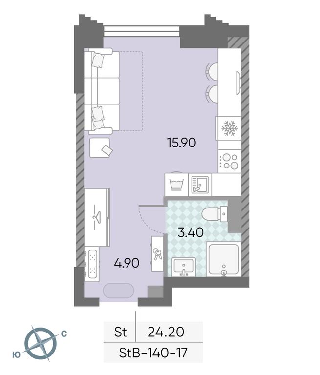 Apartment Sale, 24.2 sq. m. at Obrucheva 30, Obrucheva Street, 30А, Moscow, Russia #2 Apartment Sale, 24.2 sq. m. at Obrucheva 30, Obrucheva Street, 30А, Moscow, Russia #2