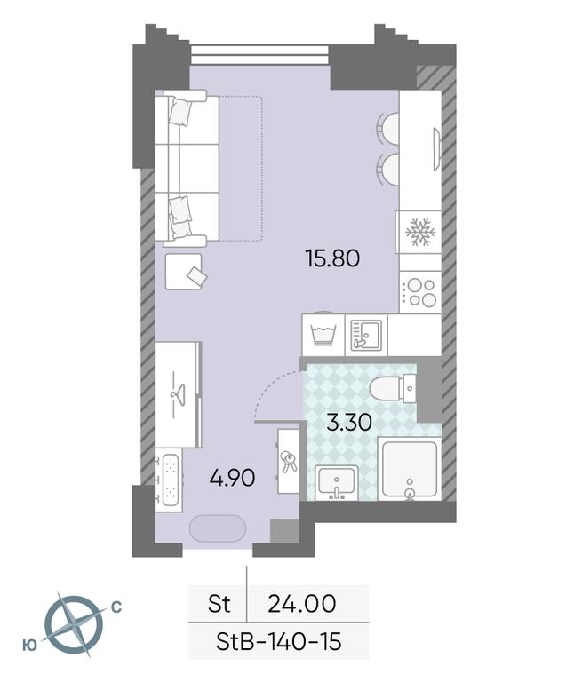 Apartment Sale, 24 sq. m. at Obrucheva 30, Obrucheva Street, 30А, Moscow, Russia #2