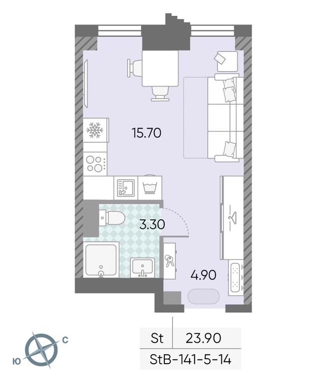 Apartment Sale, 23.9 sq. m. at Obrucheva 30, Obrucheva Street, 30А, Moscow, Russia #1