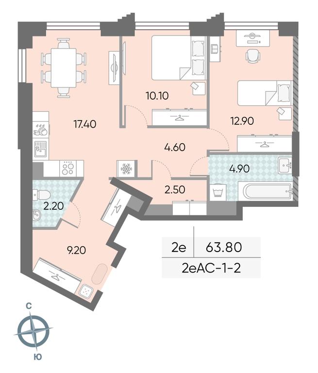 Продажа 2-комн. квартиры, 63,8 м² в ЖК «Обручева 30», улица Обручева, 30А, Москва, Россия #1 Продажа 2-комн. квартиры, 63,8 м² в ЖК «Обручева 30», улица Обручева, 30А, Москва, Россия #1