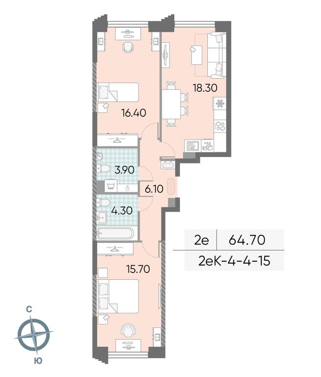 Продажа 2-комн. квартиры, 64,7 м² в ЖК «Обручева 30», улица Обручева, 30А, Москва, Россия #2 Продажа 2-комн. квартиры, 64,7 м² в ЖК «Обручева 30», улица Обручева, 30А, Москва, Россия #2