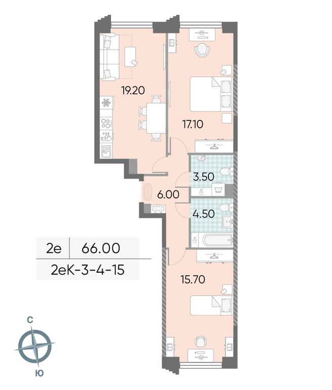 Продажа 2-комн. квартиры, 66 м² в ЖК «Обручева 30», улица Обручева, 30А, Москва, Россия #2