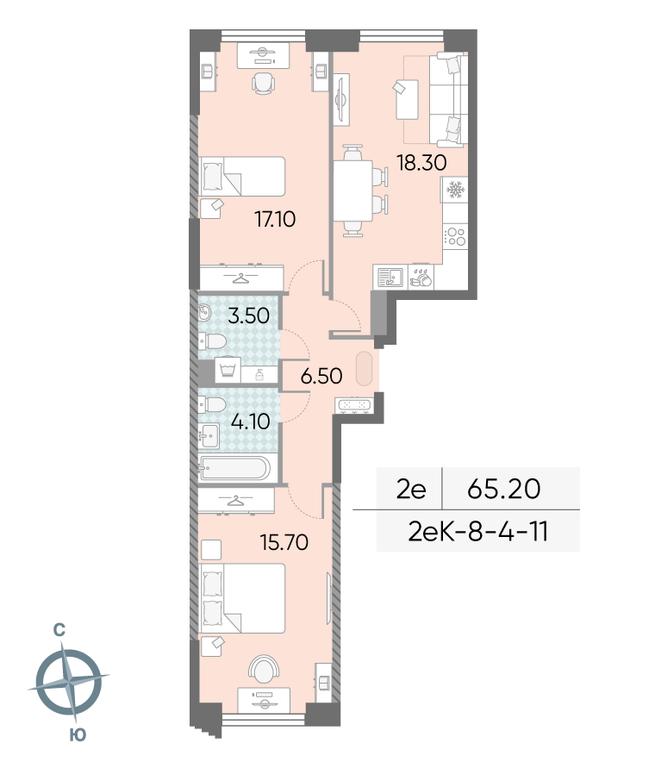 2-BD Apartment Sale, 65.2 sq. m. at Obrucheva 30, Obrucheva Street, 30А, Moscow, Russia #1 2-BD Apartment Sale, 65.2 sq. m. at Obrucheva 30, Obrucheva Street, 30А, Moscow, Russia #1