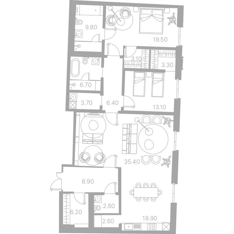 1-BD Apartment Sale, 117.8 sq. m. at Duo House, Sofiyskaya Embankment, 34с3, Moscow, Russia #1 1-BD Apartment Sale, 117.8 sq. m. at Duo House, Sofiyskaya Embankment, 34с3, Moscow, Russia #1