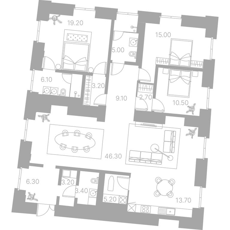 3-BD Apartment Sale, 156平方米 at Duo House, Sofiyskaya Embankment, 34с3, Moscow, Russia #1 3-BD Apartment Sale, 156平方米 at Duo House, Sofiyskaya Embankment, 34с3, Moscow, Russia #1