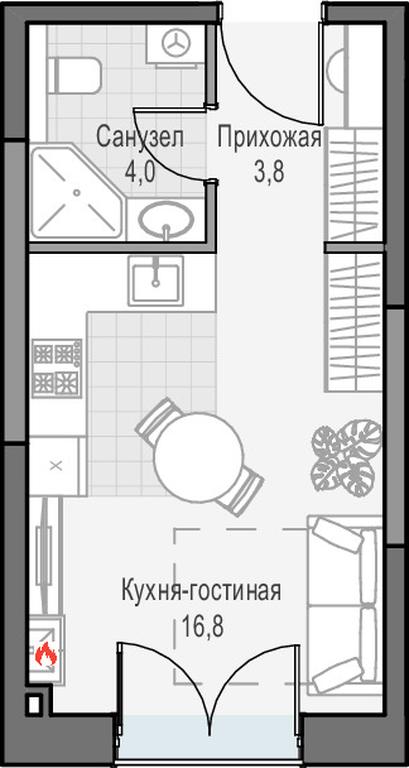 Apartment Sale, 25.2 sq. m. at Dostizhenie, Akademika Korolyova Street, 21, Moscow, Russia #1