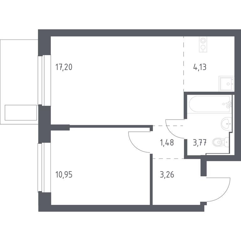 Apartment Sale, 40.79 sq. m. at Egorovo Park, 1-y kvartal, posyolok Zhilino-1, Lubertsy City District, Moscow Region, Russia #1 Apartment Sale, 40.79 sq. m. at Egorovo Park, 1-y kvartal, posyolok Zhilino-1, Lubertsy City District, Moscow Region, Russia #1