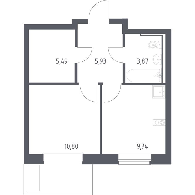 Apartment Sale, 35.83平方米 at Egorovo Park, 1-y kvartal, posyolok Zhilino-1, Lubertsy City District, Moscow Region, Russia #1 Apartment Sale, 35.83平方米 at Egorovo Park, 1-y kvartal, posyolok Zhilino-1, Lubertsy City District, Moscow Region, Russia #1