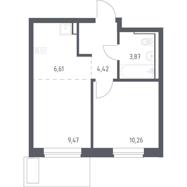 Apartment Sale, 34.63 sq. m. at Egorovo Park, 1-y kvartal, posyolok Zhilino-1, Lubertsy City District, Moscow Region, Russia #1 Apartment Sale, 34.63 sq. m. at Egorovo Park, 1-y kvartal, posyolok Zhilino-1, Lubertsy City District, Moscow Region, Russia #1