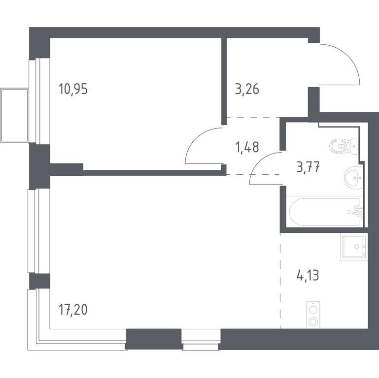 Apartment Sale, 40.79 sq. m. at Egorovo Park, 1-y kvartal, posyolok Zhilino-1, Lubertsy City District, Moscow Region, Russia #1 Apartment Sale, 40.79 sq. m. at Egorovo Park, 1-y kvartal, posyolok Zhilino-1, Lubertsy City District, Moscow Region, Russia #1