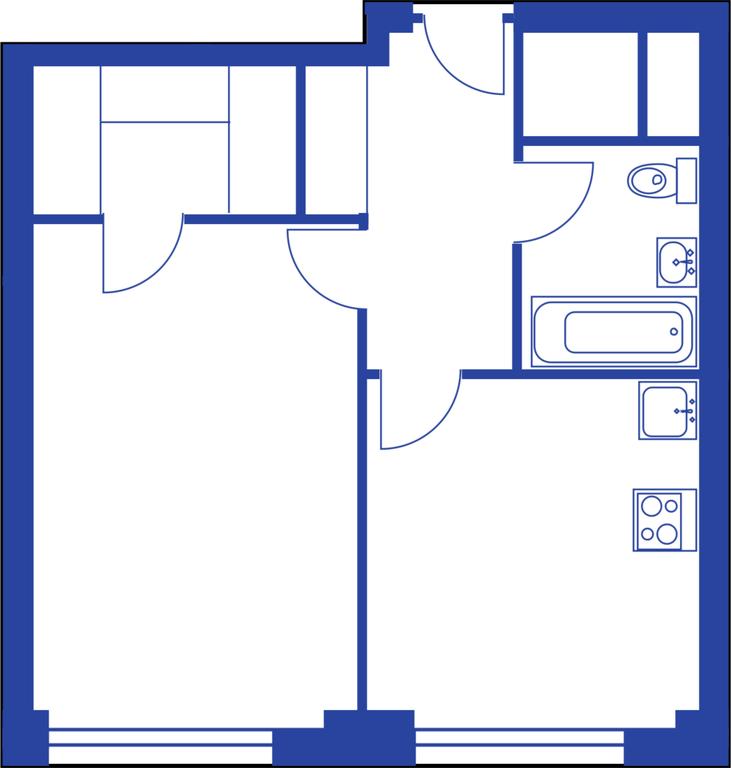 1-BD Apartment Sale, 74.1 sq. m. at iLove, улица Бочкова, 11А, Москва, Россия #1 1-BD Apartment Sale, 74.1 sq. m. at iLove, улица Бочкова, 11А, Москва, Россия #1