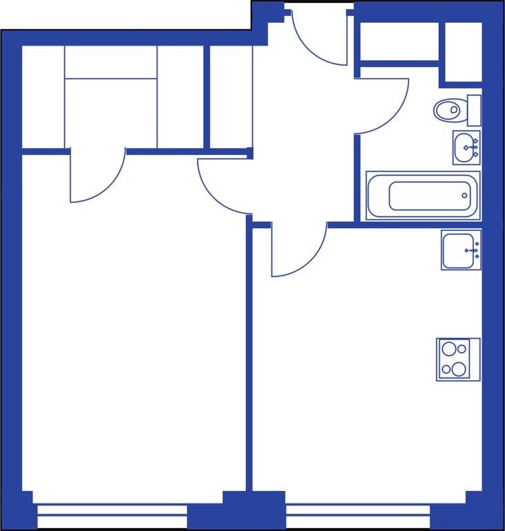 1-BD Apartment Sale, 75.6平方米 at iLove, улица Бочкова, 11А, Москва, Россия #1 1-BD Apartment Sale, 75.6平方米 at iLove, улица Бочкова, 11А, Москва, Россия #1