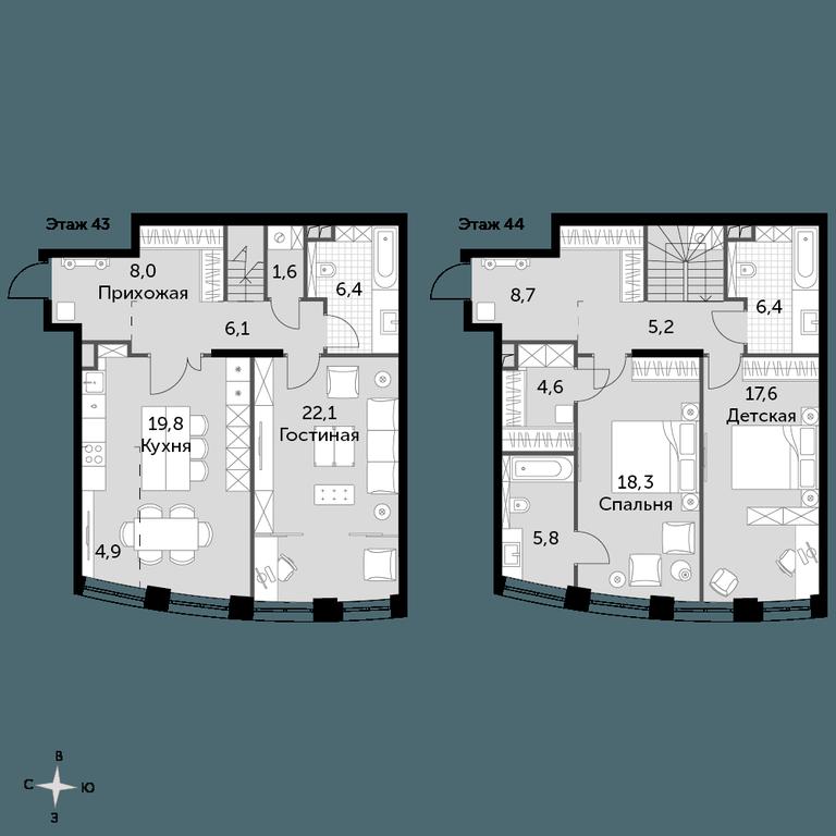 4-BD Apartment Sale, 139.1平方米 at Sydney City, Shenogina Street, 2, Moscow, Russia #1 4-BD Apartment Sale, 139.1平方米 at Sydney City, Shenogina Street, 2, Moscow, Russia #1
