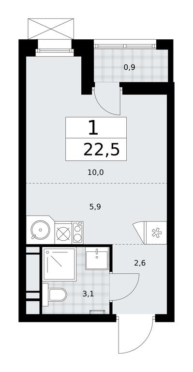 Apartment Sale, 22.5 sq. m. at Skandinaviya, Skandinaviya Residential Complex, Sosenskoye Settlement, Moscow, Russia #2